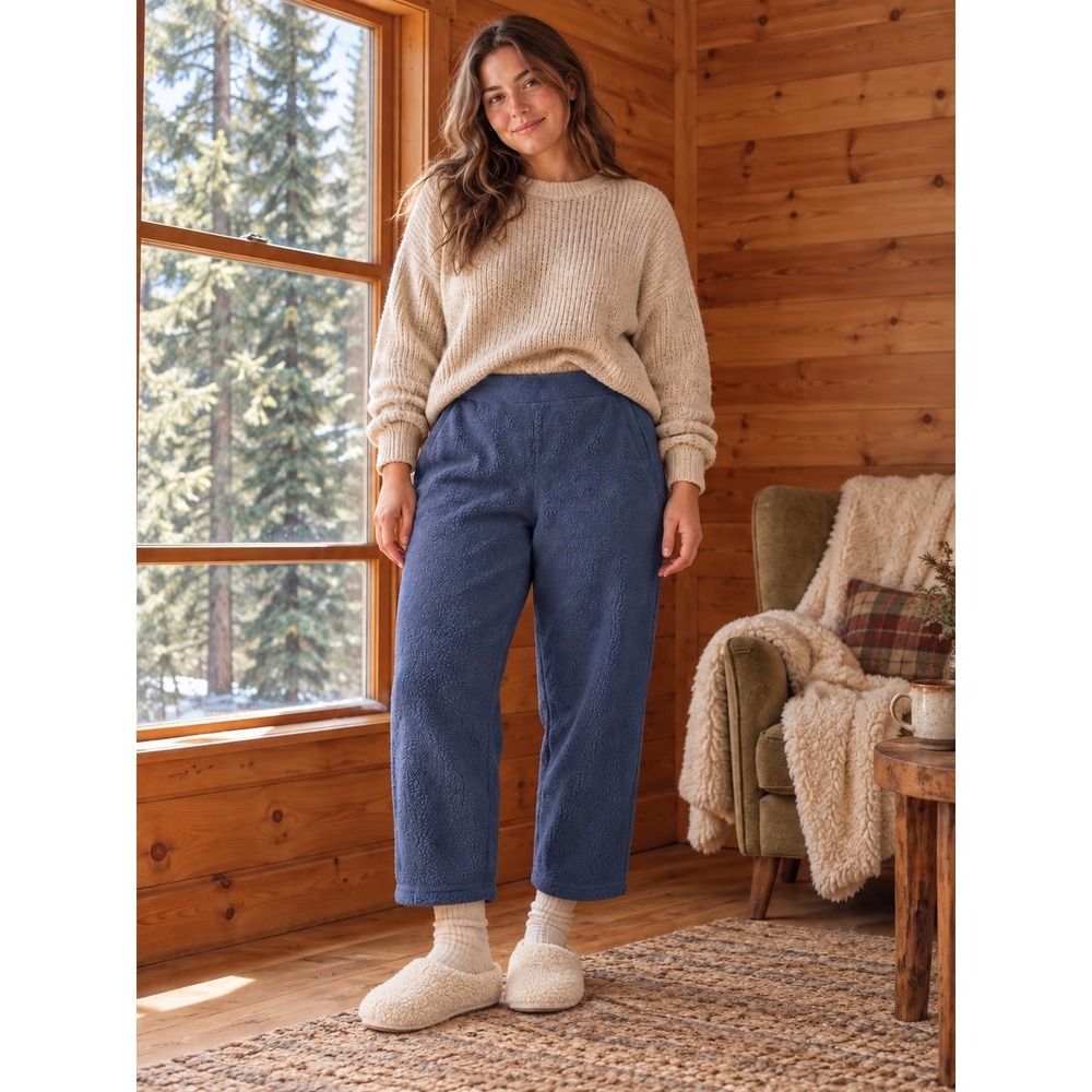 Patagonia Shearling XL Navy Sherpa Fleece Lounge Pants